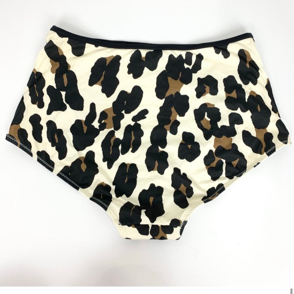 Solid & Striped Annabelle Bandeau Top Small Brigitte Bottom Medium Leopard - Picture 12 of 16